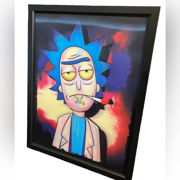 📦 New Rick and Morty 420 Framed 3D Lenticular Poster / Picture - Picture 3 of 5